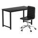 Artiss Computer Desk 120cm Executive Office Chairs Set PU Leather Low Back Black - Mekamart Australia