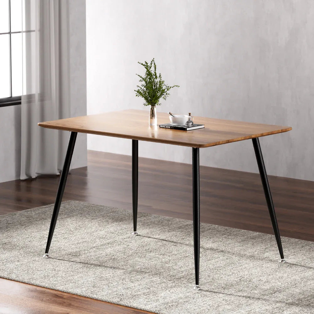 Artiss Dining Table 4 Seater Kitchen Cafe Wooden Table Rectangular 120CM - Mekamart Australia