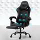 Artiss 6 Point Massage Gaming Office Chair Footrest Black - Mekamart Australia
