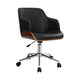 Artiss Wooden Office Chair Fabric Seat Black - Mekamart Australia