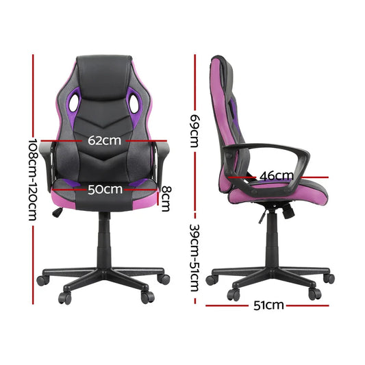 Artiss Gaming Office Chair Computer Chairs Purple - Mekamart Australia