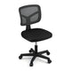 Artiss Armless Office Chair with Wheels, Ergonomic 360° Swivel Home Office Desk Chair, Height Adjustable Computer Task Chair with Fabric Back and Seat for Small Space, Black - Mekamart Australia