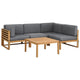 Gardeon 4-Piece Outdoor Sofa Set Wooden Couch Lounge Setting 5PCS - Mekamart Australia