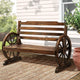 Gardeon Outdoor Garden Bench Wooden 2 Seat Wagon Chair Patio Furniture Brown - Mekamart Australia