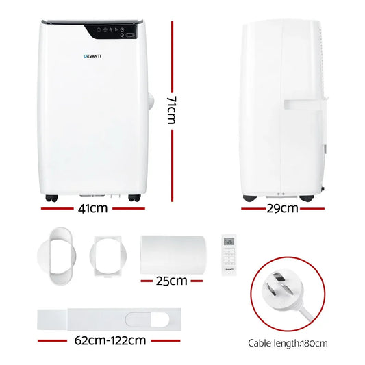 Devanti Portable Air Conditioner Dehumidifier Fan 12000BTU - Mekamart Australia