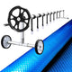 Aquabuddy Pool Cover 500 Micron 8x4.2m Blue Swimming Pool Solar Blanket 5.5m Roller