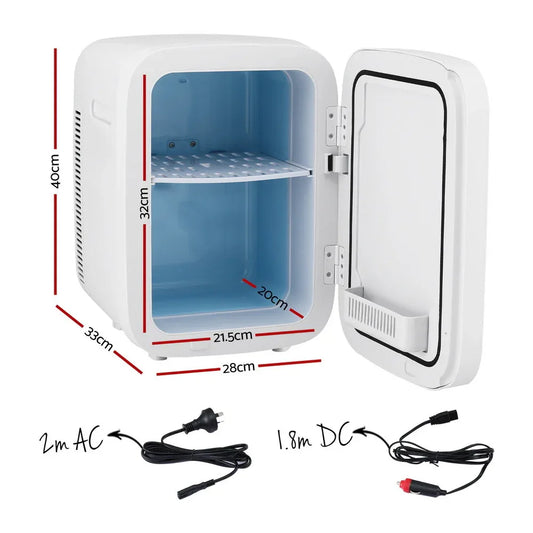 Glacio Mini Fridge Portable 22L White Electric Cooler Warmer Car Office 12V 220V - Mekamart Australia