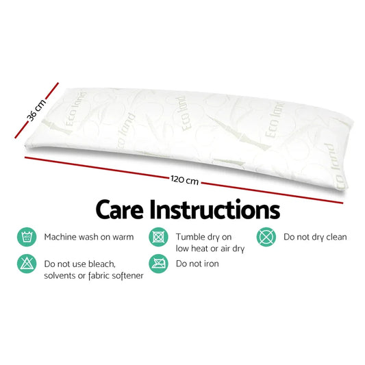 Giselle Bedding Body Support Pillow Bamboo Cover - Mekamart Australia