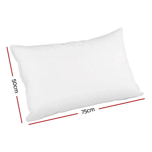 Giselle Bedding Duck Feather Down Pillow Luxury Twin Pack - Mekamart Australia