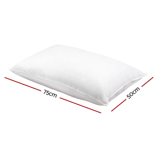Giselle Bedding Duck Feather Down Pillow Twin Pack - Mekamart Australia