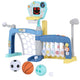 Keezi Kids Basketball Hoop Stand Bowling Baseball Golf Game Sports Toys Set Blue - Mekamart Australia