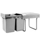 Cefito Pull Out Bin Kitchen Double Basket 2X20L Grey - Mekamart Australia