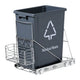 Cefito Pull Out Bin Kitchen Cabinet Slide Garbage Rubbish Bins Basket 40L Grey - Mekamart Australia