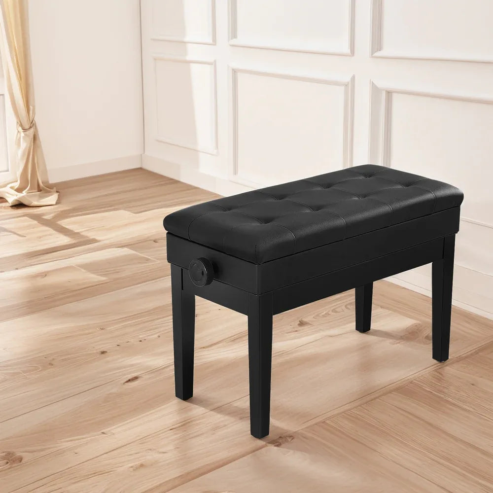 Alpha Piano Bench Stool Adjustable Height Keyboard Seat - Mekamart Australia