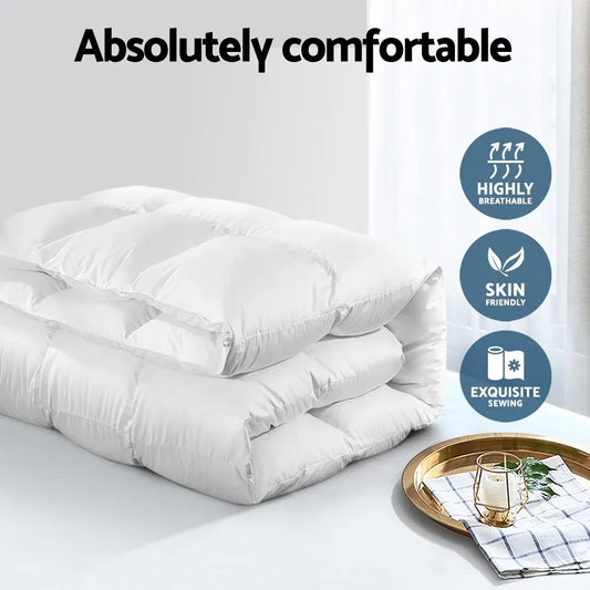 Giselle Bedding 700GSM Duck Down Feather Quilt Super King - Mekamart Australia