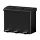 Cefito Pedal Bins Rubbish Bin Triple Compartments Waste Recycle Dustbins 45L - Mekamart Australia