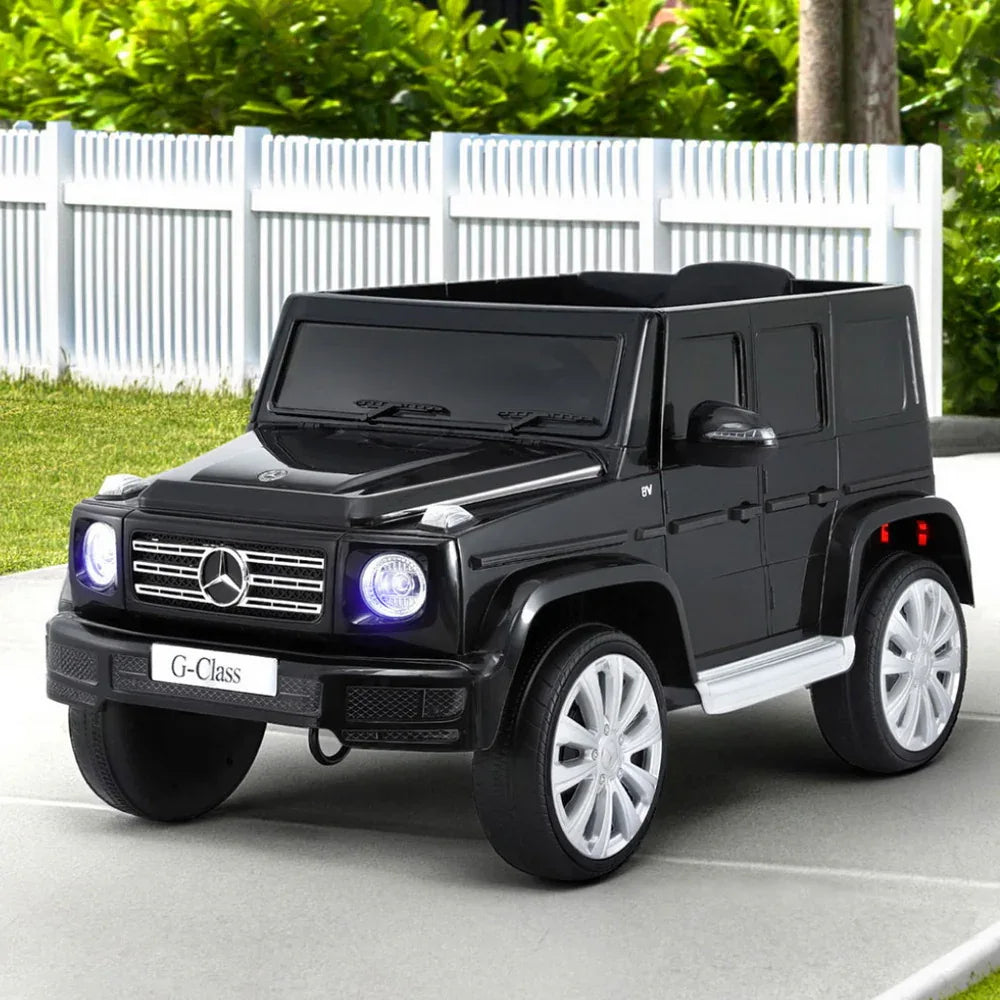 Kids Ride On Car Licensed Mercedes-Benz G500 Electric Toys Horn Remote 12V Black - Mekamart Australia