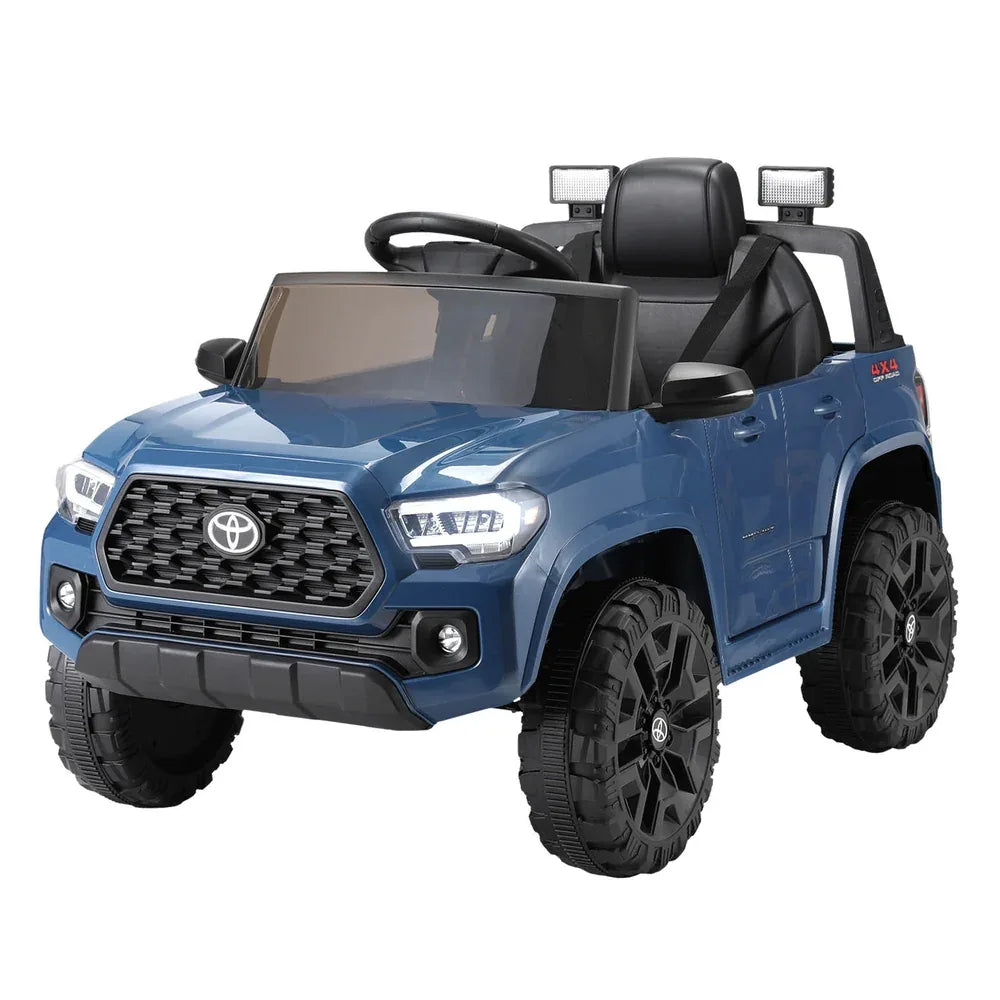 Kids Electric Ride On Car Toyota Tacoma Off Road Jeep Toy Cars Remote 12V Blue - Mekamart Australia