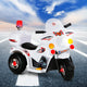 Rigo Kids Electric Ride On Police Motorcycle Motorbike 6V Battery White - Mekamart Australia