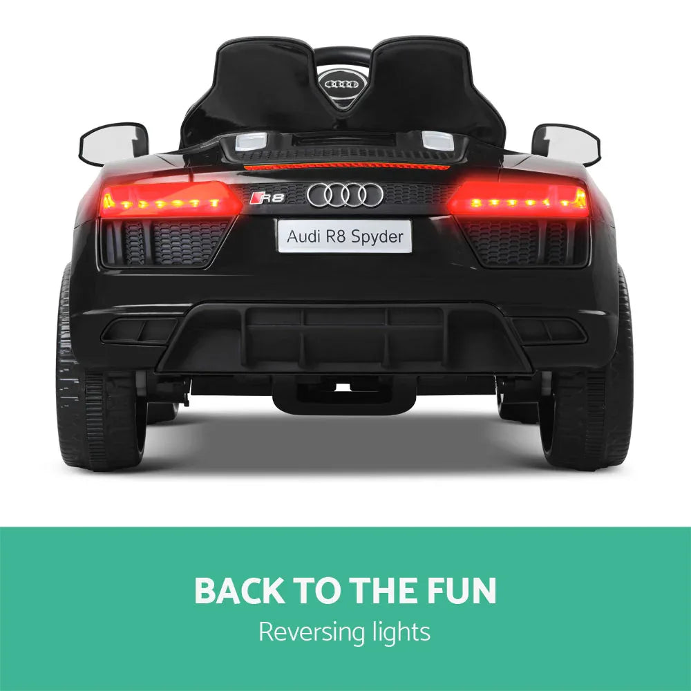Kids Ride On Car Audi R8 Licensed Sports Electric Toy Cars Black - Mekamart Australia