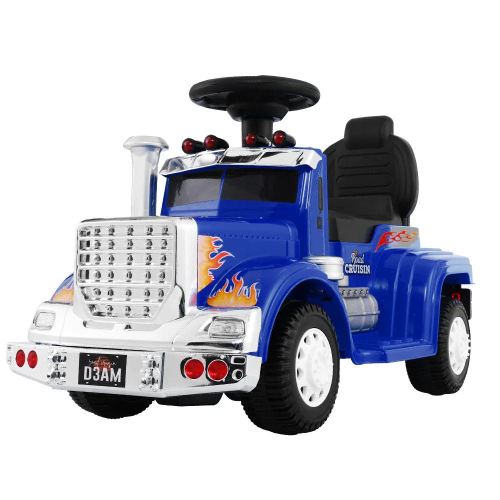 Rigo Kids Electric Ride On Car Truck Motorcycle Motorbike Toy Cars 6V Blue - Mekamart Australia