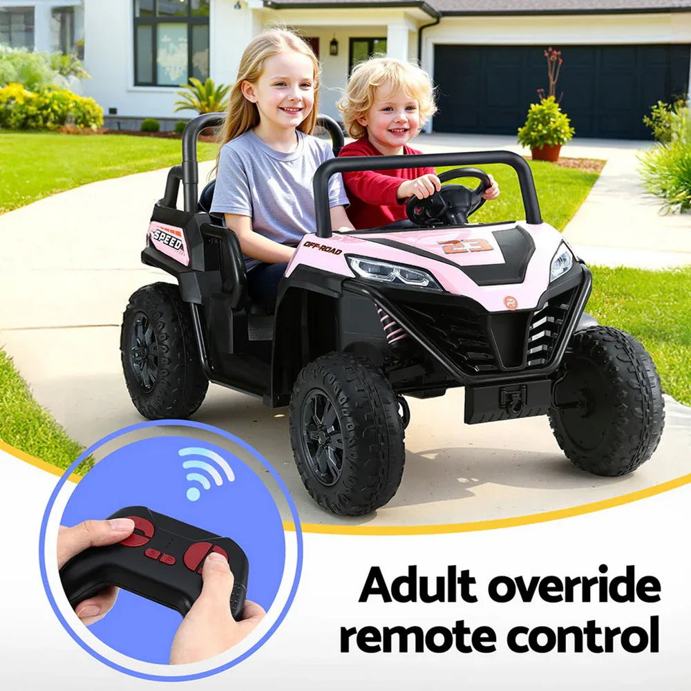 Rigo Kids Ride On Car Electric Toys Cars Headlight Music Remote Control Pink - Mekamart Australia