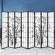 Artiss 8 Panel Room Divider Screen 348x179cm Bamboo Black White - Mekamart Australia