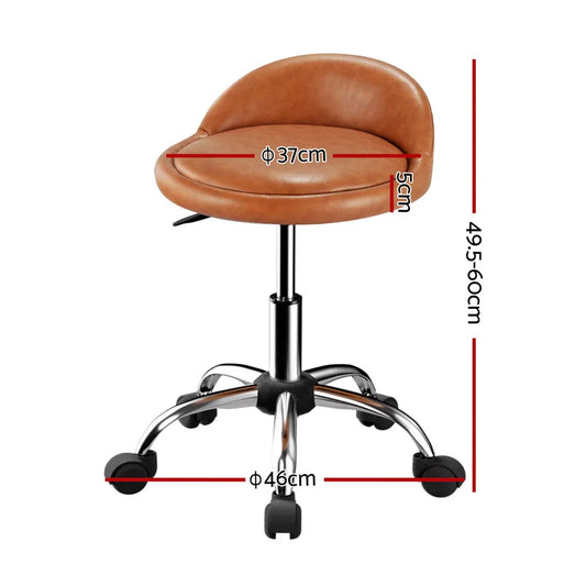 Artiss Salon Stool Swivel Chair Backrest Chairs - Mekamart Australia