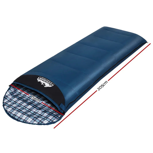 Weisshorn Sleeping Bag Single Thermal Camping Hiking Tent Blue 0°C - Mekamart Australia