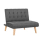 Artiss Sofa Bed Lounge Chair Couch 1 Seater Recliner Futon Bed Set Linen Grey - Mekamart Australia