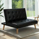 Artiss Sofa Bed Couch 1 Seater Lounge Fabric Black - Mekamart Australia