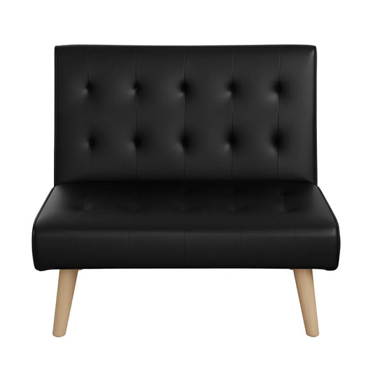 Artiss Sofa Bed Couch 1 Seater Lounge Fabric Black - Mekamart Australia