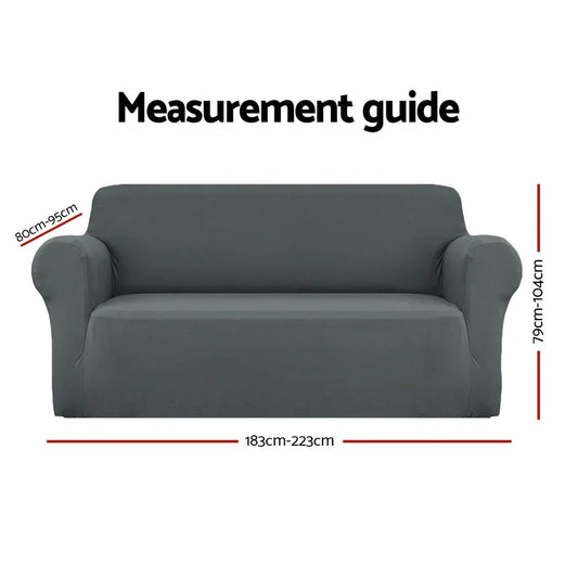 Artiss Sofa Cover Couch Covers 3 Seater Stretch Grey - Mekamart Australia