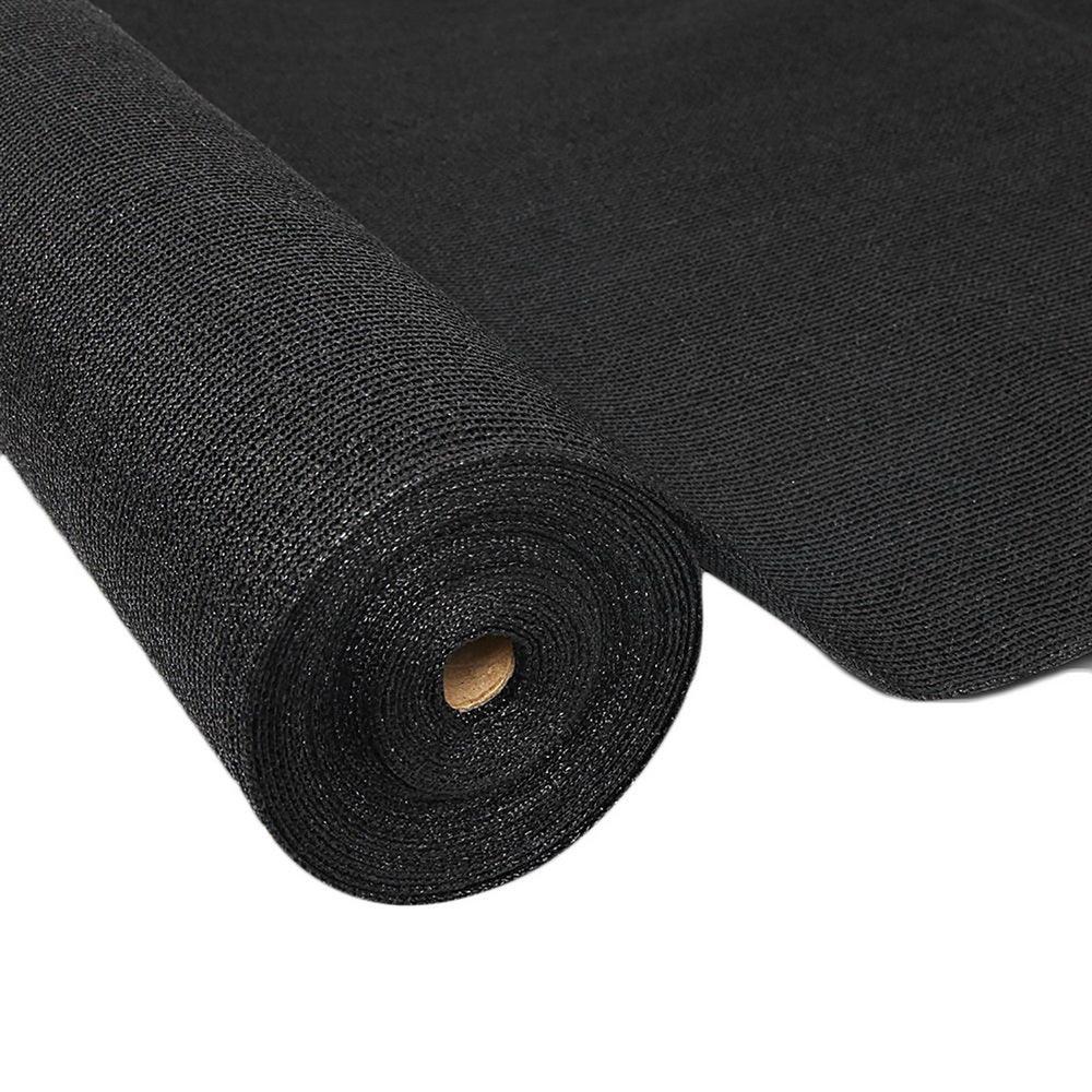 Instahut 90% Shade Cloth 3.66x20m Shadecloth Sail Heavy Duty Black - Mekamart Australia