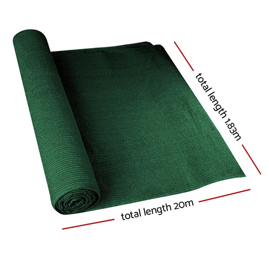 Instahut 50% Shade Cloth 1.83x20m Shadecloth Sail Heavy Duty Green - Mekamart Australia