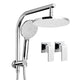 Cefito 9'' Rain Shower Head Set Handheld Round High Pressure Twins Tap Chome - Mekamart Australia