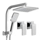 Cefito 8'' Rain Shower Head Set Handheld Square High Pressure wins Tap�Chrome - Mekamart Australia