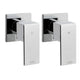 Cefito Shower Twins Tap Wall Bath Taps Brass Hot Cold Basin Bathroom Chrome - Mekamart Australia