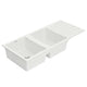 Cefito Kitchen Sink 116x50cm Granite Stone Sink Double Bowl White - Mekamart Australia