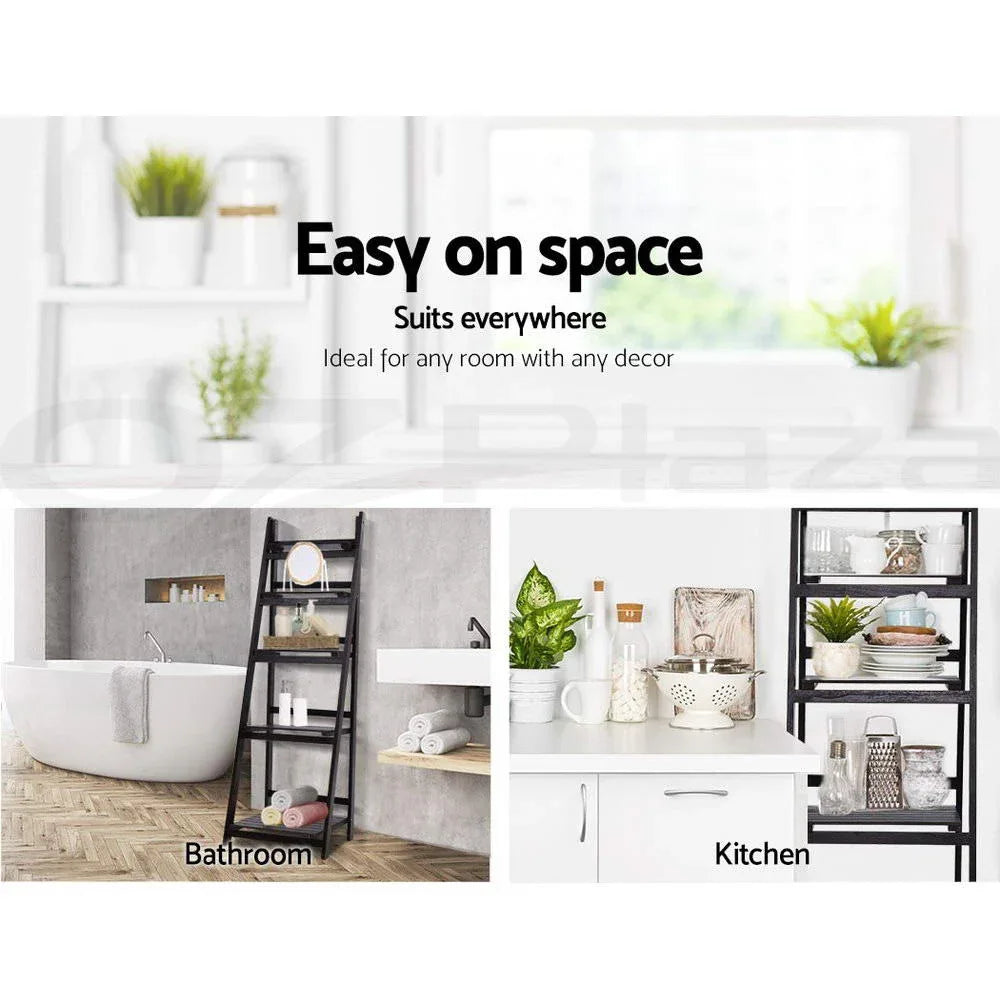 Artiss Bookshelf Corner Shelf 5 Tiers - ZANE Coffee - Mekamart Australia