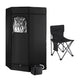 Devanti Portable Steam Sauna Tent 1000W 3L Steamer Pot Full Body Home SPA Timer
