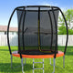 Everfit 6FT Trampoline for Kids w/ Ladder Trampoline Enclosure Safety Net Rebounder Orange - Mekamart Australia