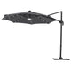 Instahut Outdoor Umbrella 3m Solar LED Offset Cantilever Patio Parasol Charcoal