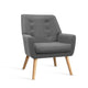 Artiss Armchair Linen Fabric Grey Charcoal - Mekamart Australia