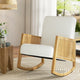 Artiss Armchair Rocking Chair Boucle Rattan White - Mekamart Australia