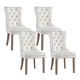 1 Set of 4 Artiss Dining Chairs Beige Velvet - Mekamart Australia