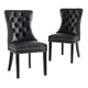 1 Set of 2 Artiss Dining Chairs Black Leather - Mekamart Australia