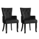 2x Artiss Dining Chairs Velvet French Provincial Armchair Black - Mekamart Australia