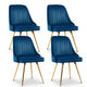 Artiss Dining Chairs Set of 4 Velvet Channel Tufted Blue - Mekamart Australia