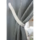 Ecru white rustique braided magnetic tieback - Mekamart Australia